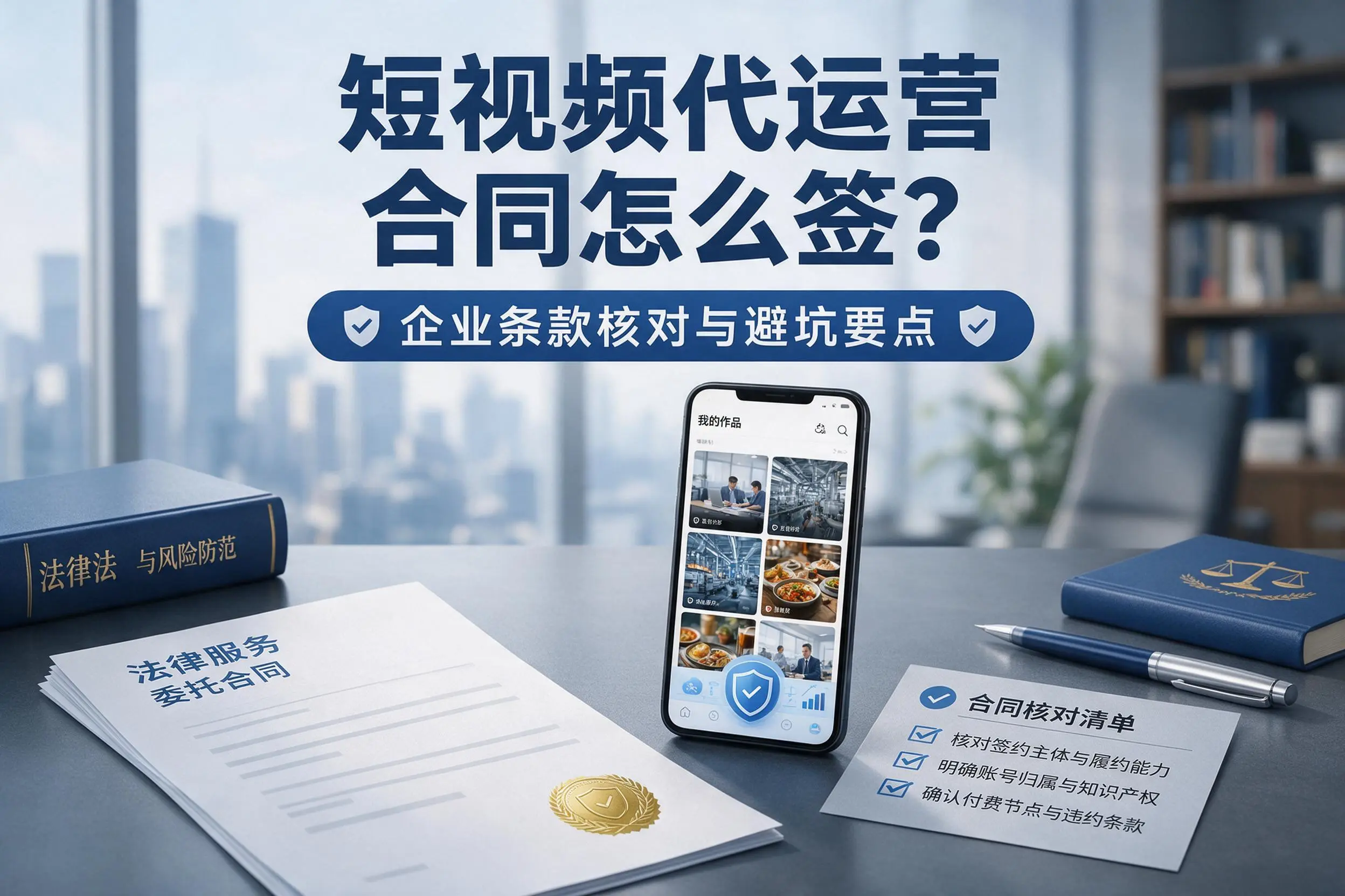短视频代运营合同怎么签？随州企业条款核对与避坑要点