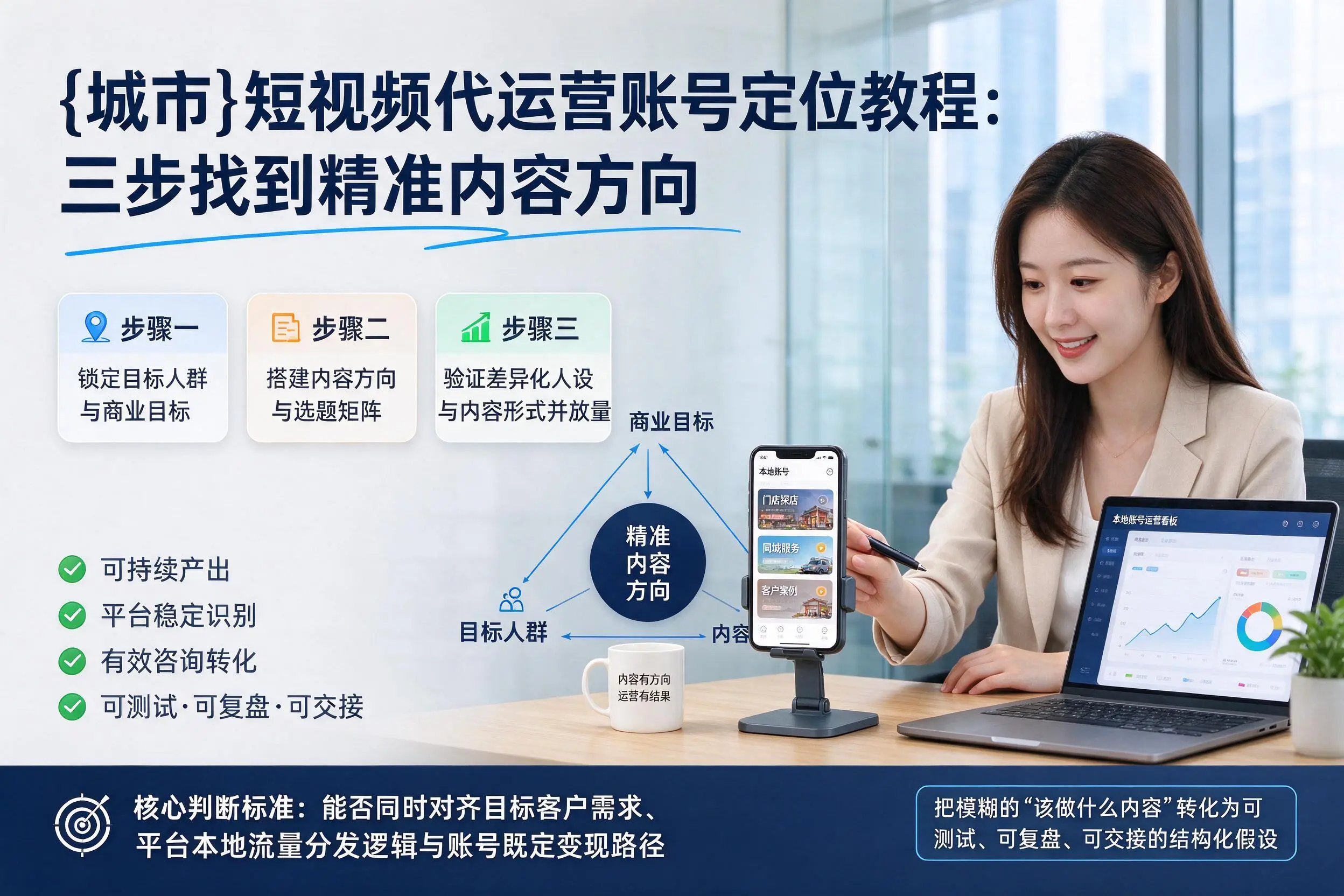 随州短视频代运营账号定位教程:三步找到精准内容方向