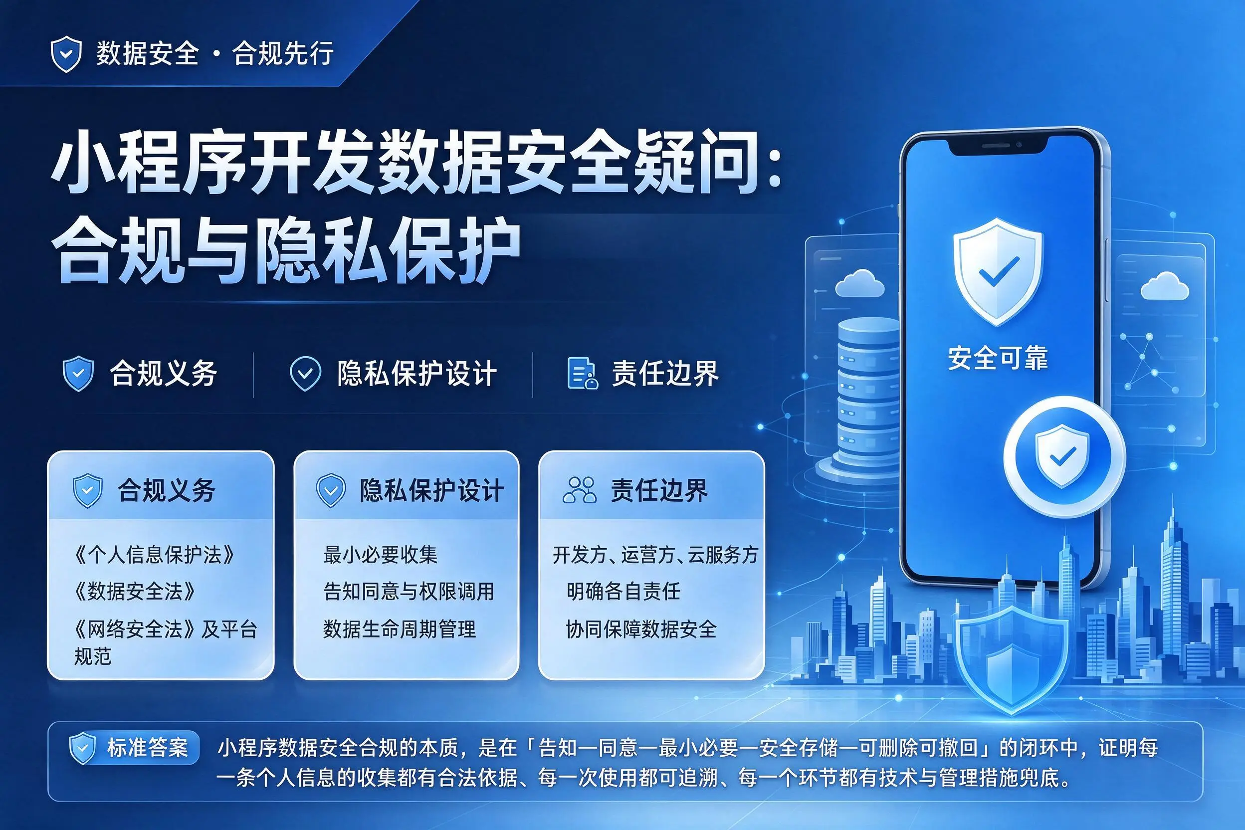 随州小程序开发数据安全疑问:合规与隐私保护