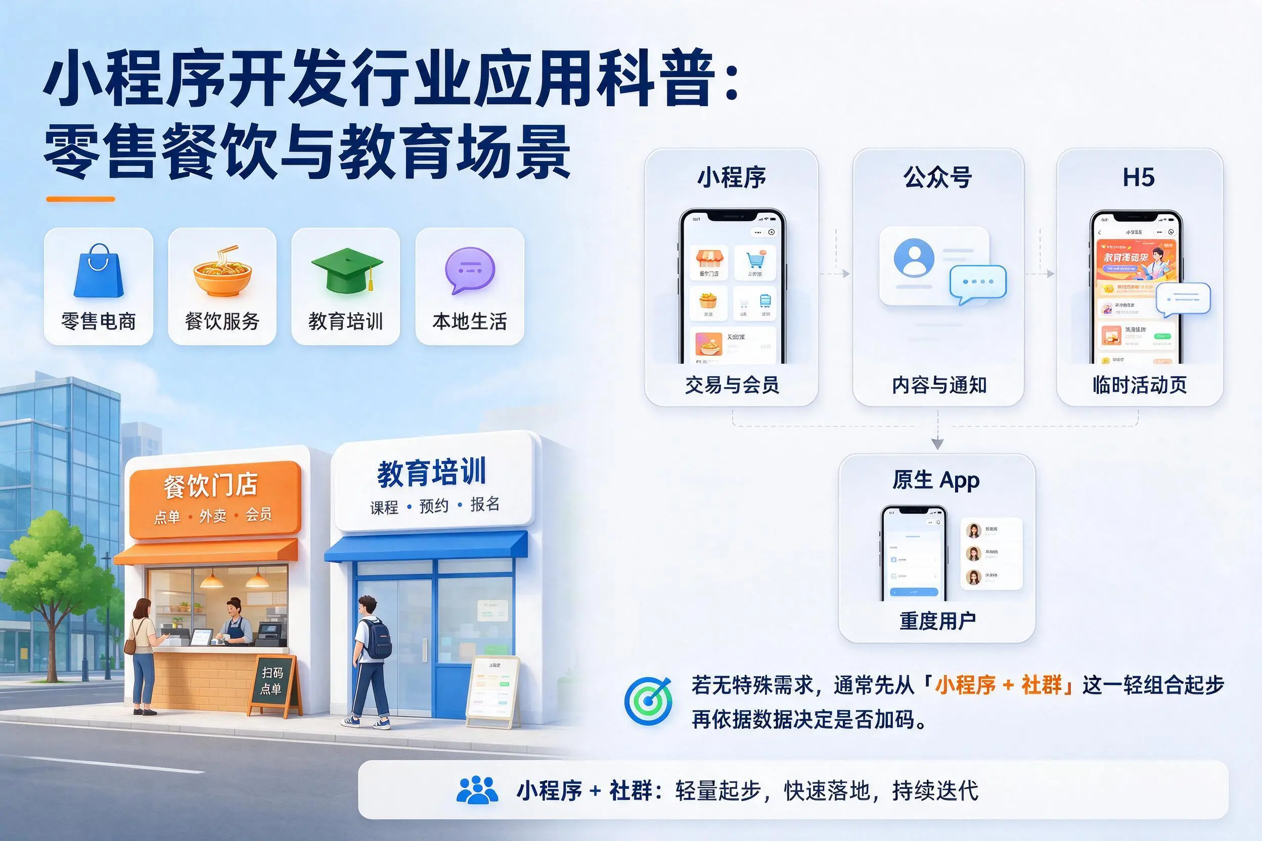 随州小程序开发行业应用科普：零售餐饮与教育场景