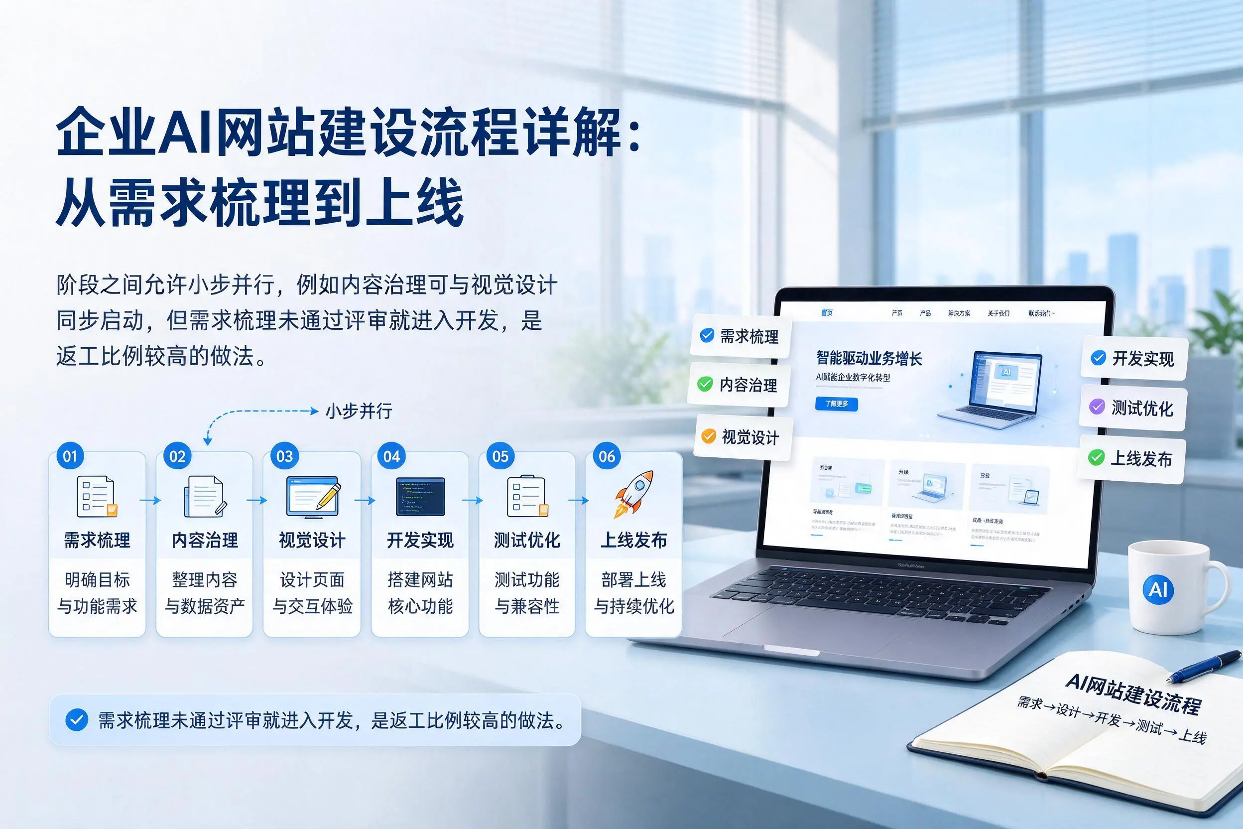 随州企业AI网站建设流程详解：从需求梳理到上线