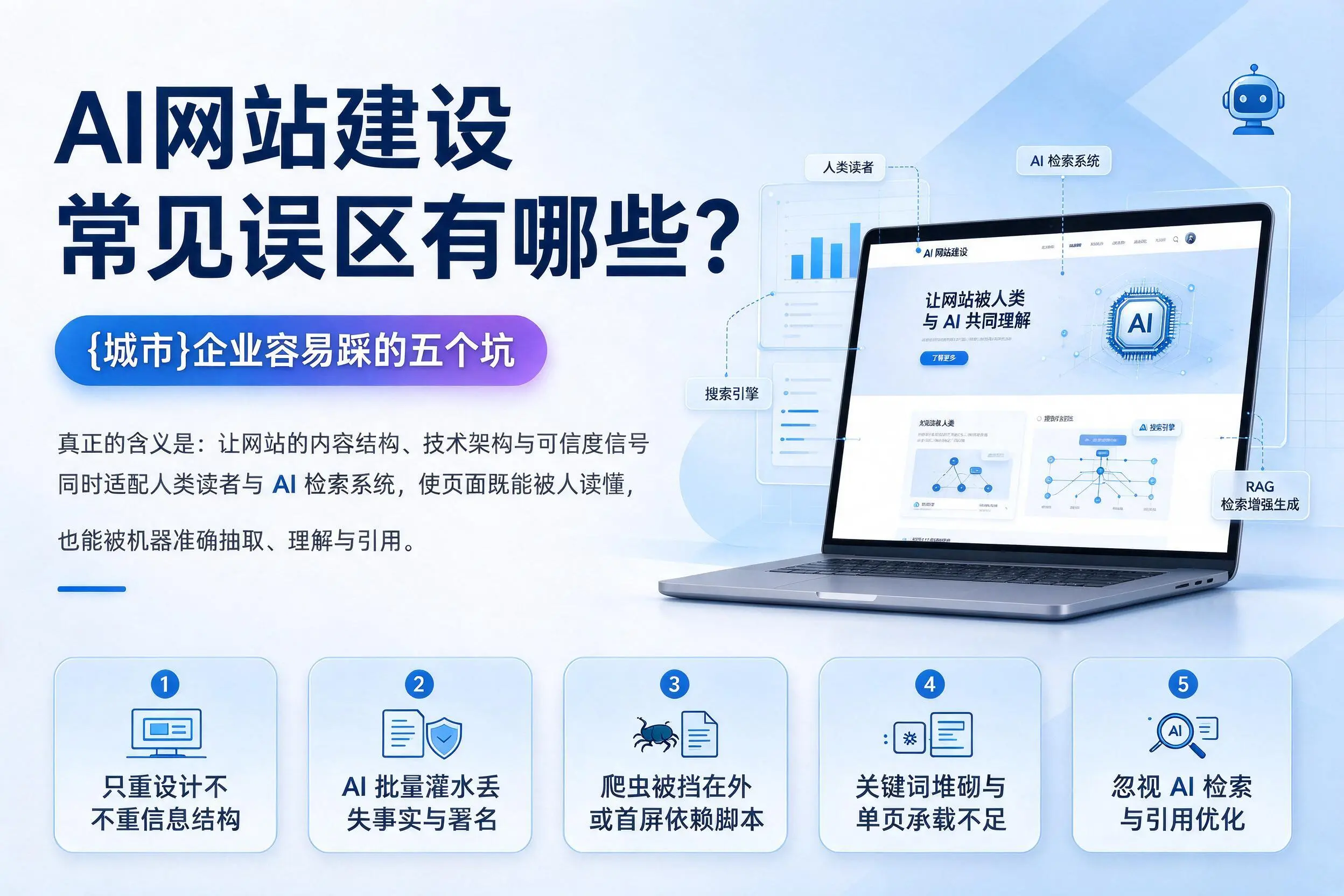 AI网站建设常见误区有哪些？随州企业容易踩的五个坑
