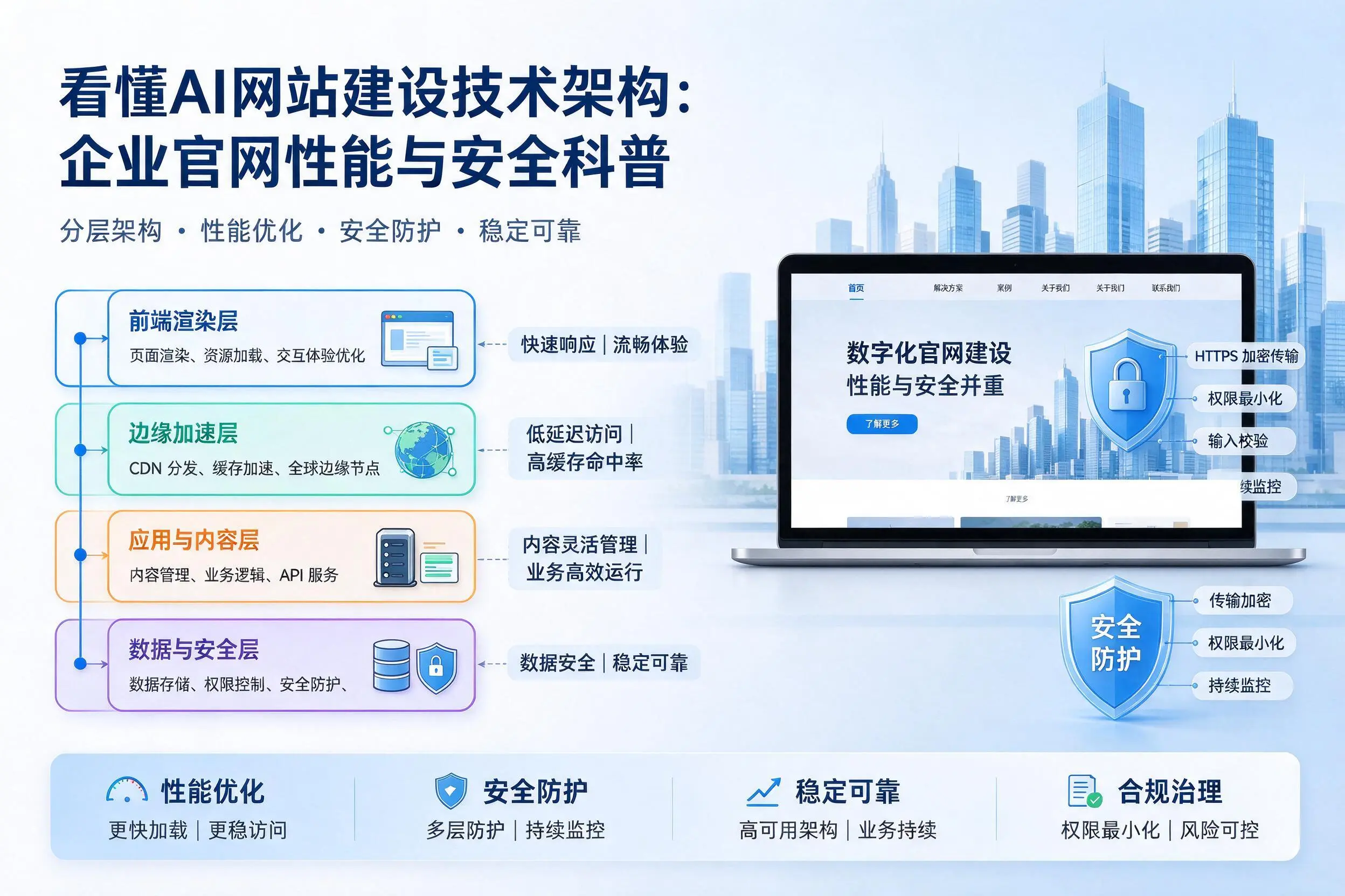 看懂AI网站建设技术架构:随州企业官网性能与安全科普