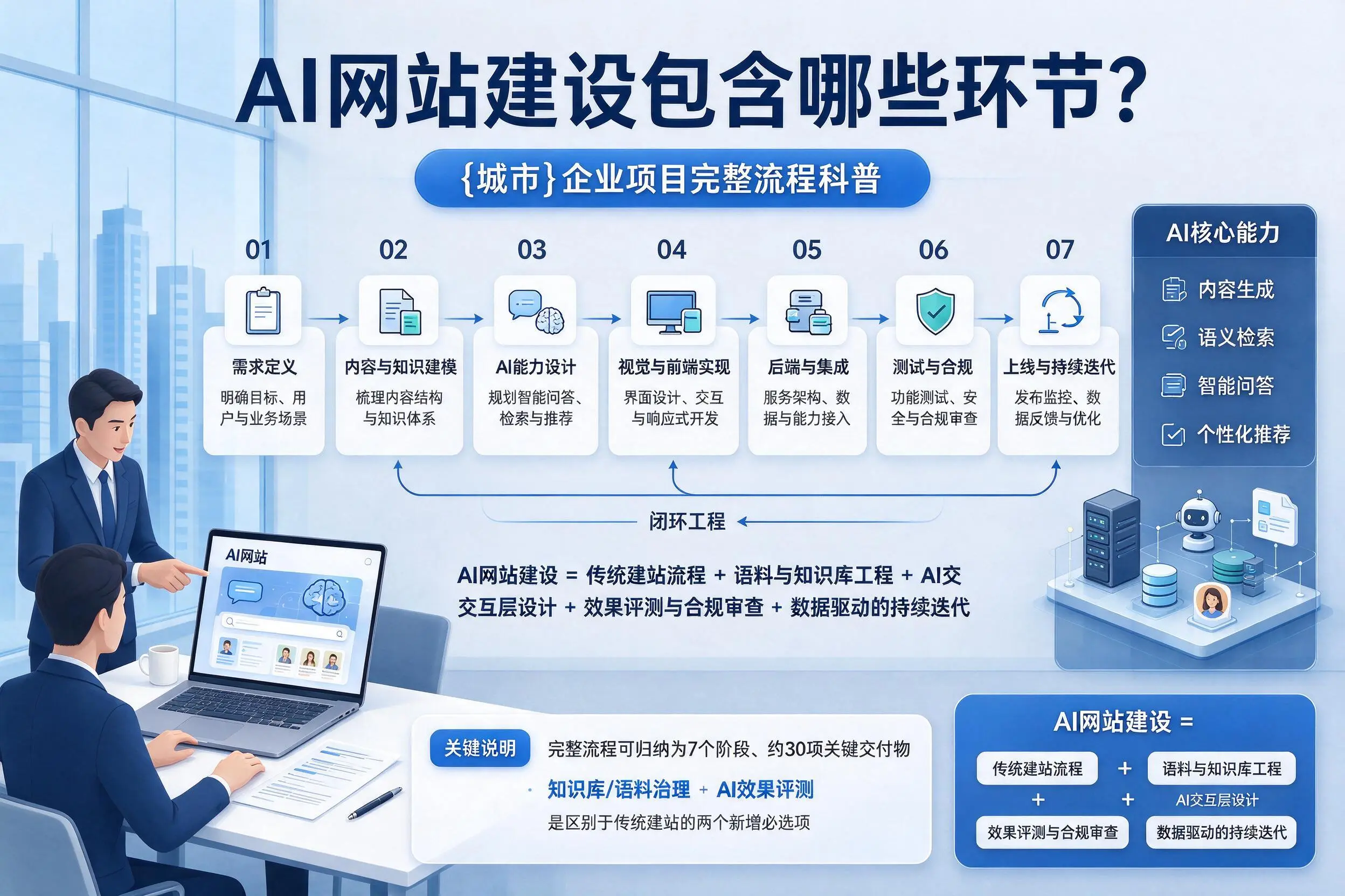 AI网站建设包含哪些环节？随州企业项目完整流程科普