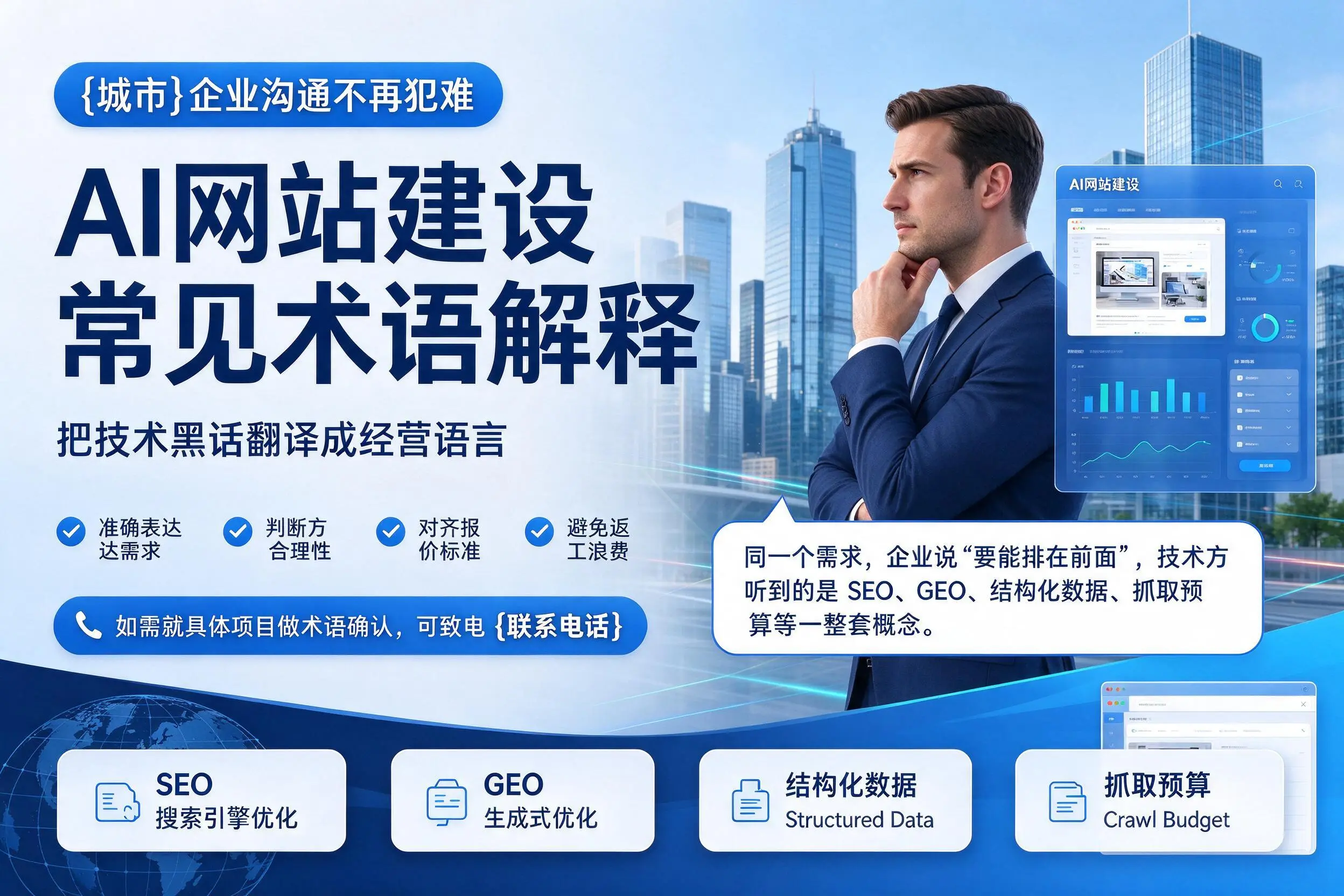 AI网站建设常见术语解释,随州企业沟通不再犯难