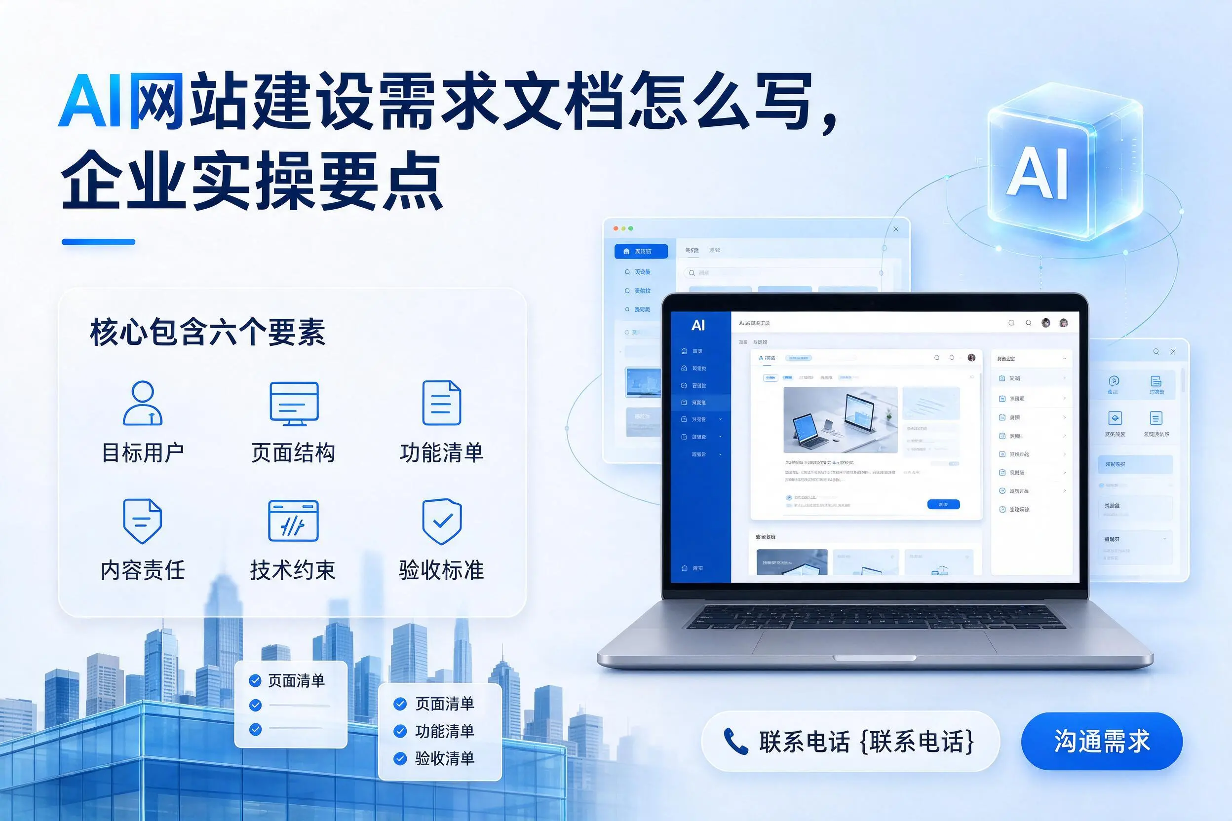 AI网站建设需求文档怎么写,随州企业实操要点